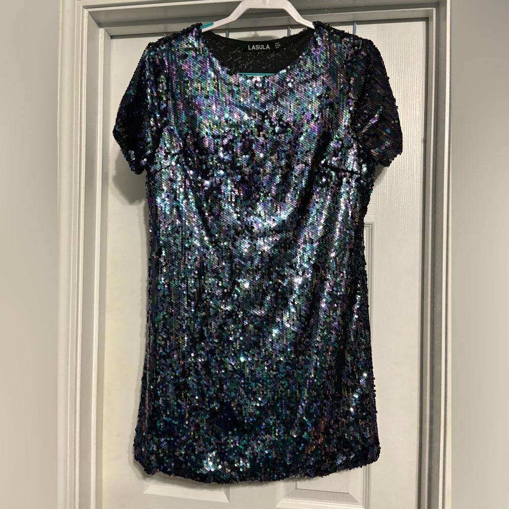 Multi Color sequin cocktail dress